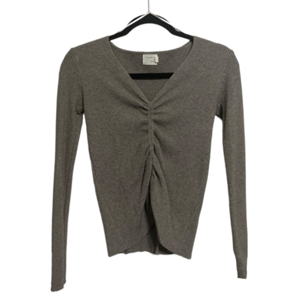 Dreamers By Debut Brownish/Grayish Long Sleeve Sweater Blouse M